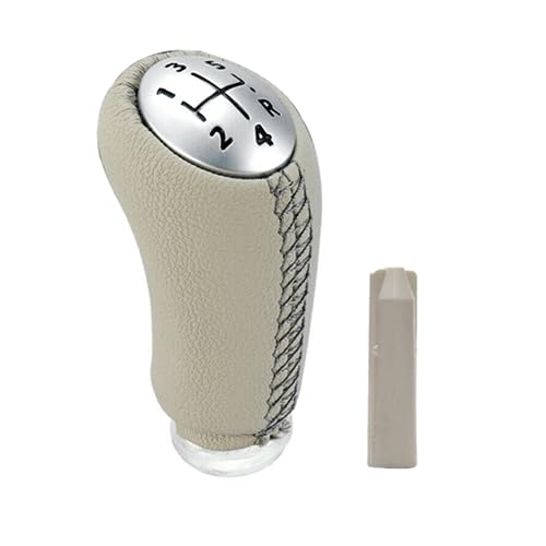 Viviance Pommeau de Levier de Vitesse 5 Vitesses en Cuir PU compatible avec Renault Laguna Clio III MK3 Megane Scenic MK2 Kangoo 03-09 - Mat