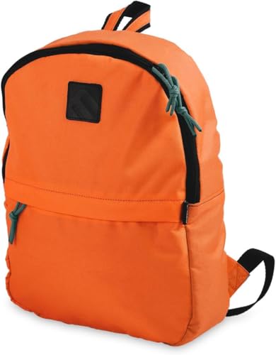 Mintra Office Backpack, Water-resistant Bag with Adjustable Straps, Unisex Backpack,Multi-Compartments with Secure Zippers, Orange, Small, Pencil