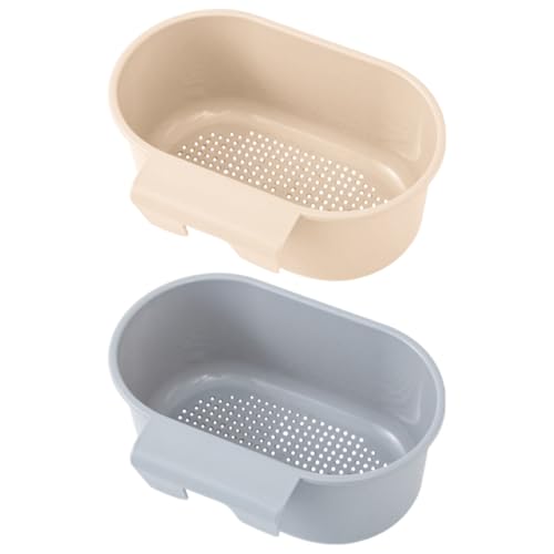 Rejilla de drenaje multiusos para fregadero con base perforada que evita la humedad, 2 uds 2
