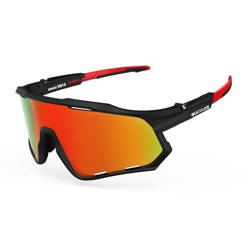 BUCKLOS Polarized TR90 Sport Sunglasses
