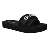 Guess Women's Peers Sandal, Black Logo 001, 8