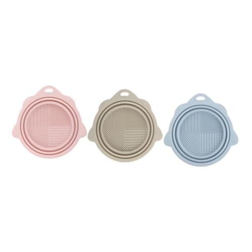 MUSISALY 3個 美容スクラブツール メイクブラシたわしパッド メイクアップクリーナーブラシパッド シリコンメイクブラシクリーニングマット メイクアップクリーナーマット シリカゲル