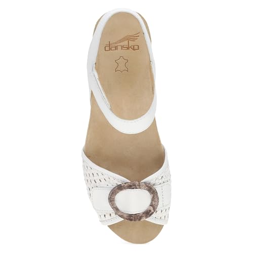 Image of Dansko Stella Multi-Strap Wedge Sandal for Women - Cork /EVA Wedge with Arch Support -Fully Adjustable Straps-Lightweight Rubber Outsole