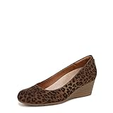 Dr. Scholl's Shoes Women's Be Flex Pump, Leopard Fabric, 10 Wide