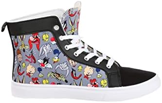 Ground Up Mens Looney Tunes Canvas Shoes - 11 Black | Image 3