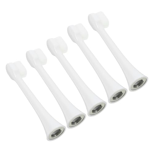 FRCOLOR 5pcs Electric Toothbrush Replacement Heads Soft Bristles for Compatible Snap Handles Toothbrush Parts for Travel