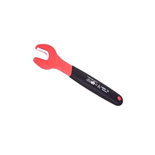 Tenlacum Maulschlüssel isoliert, 1 Öffnung, 7-24 mm, Größe für die Auswahl von Spannzangen-Spannzangen-Schraubenschlüssel, Edelstahl, Rot, 10mm openning, 1