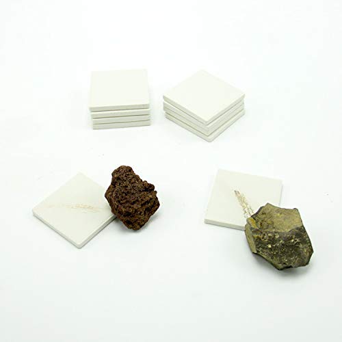 Hand2Mind White Streak Plates, Geology Tools, Streak Plates For Minerals, Mineral Test Kit, Rock Test, Hardness Test Kit, Science School Lab Supplies & Consumables, Scratch Plates (Pack Of 10) #TOP3