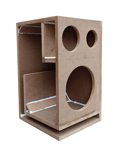 Image of 6 /6.5 inch [147 MM] & 4 inch Midrange Speaker & [Right Side] 3 inch Tweeter with Separate Partition L Port Ported Car Subwoofer Speaker Box