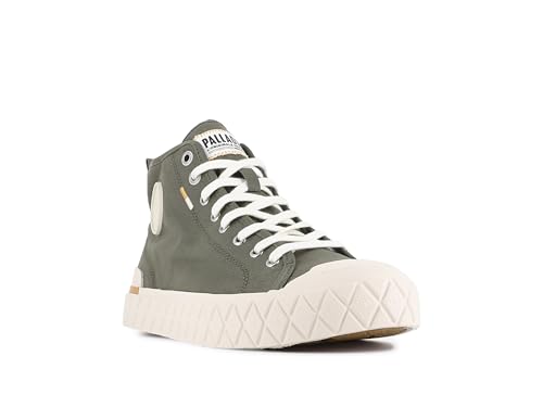 Image of Palladium Unisex Palla Ace Mid Organic Canvas Lace Up Sneaker