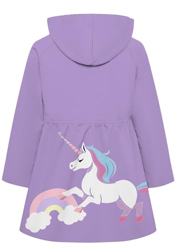 Image of Betusline Girl's Single Breasted Trench Coat Hooded Dress Coat Outerwear, 2-14 Years