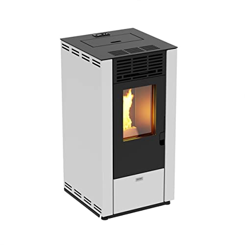 Potenza elettrica di esercizio : 73-300 W Condotto scarico fumi : 80 mm Colori disponibili: bianco, bordeaux, nero Dimensioni : L 440 x P 475 x H 860 (mm) Peso netto : 78 (Kg) Telecomando incluso Programmazione: sì Nuovo display LCD Wi-Fi Optional Classe energetica : Classe A+