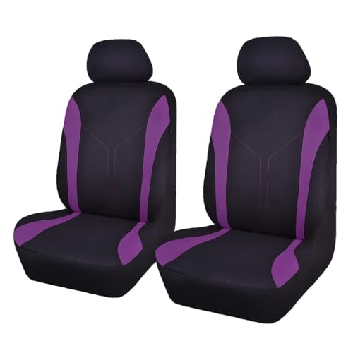 HALOUJQK Fundas de Asiento Delantero de Coche para Mitsubishi ASX 2015-2020, Fundas para Asientos Delanteros y Reposacabezas de Coche, Accesorios Interiores,A-Purple