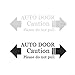 Auto Door Caution Please Do Not Pull Decal Sticker for Passenger Door, For Easy Apply Automotive Interior Label, 20 cm x .6 cm, PET Material, White/Black(white)