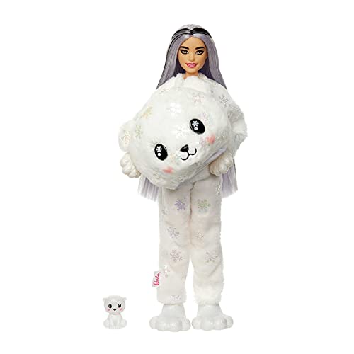 Muñeca Barbie Cutie Reveal con disfraz de oso polar y sorpresas miniatura 4