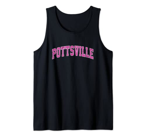Pottsville Pennsylvania PA Vintage Sports Design Rosa Diseño Camiseta sin Mangas