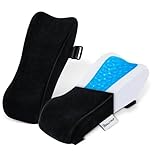 BEAUTRIP Ergonomic Armrest Pads- Office Chair Arm Rest Cover Pillow - Elbow Support Cushion for Computer, Gaming and Desk Chairs (Set of 2)… (Black with Gel_Velvet)