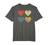Corazones Vintage Original Regalo San Valentín Hombre Mujer Camiseta
