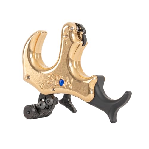 Stan OnneX Clicker Thumb Bow Release Aid for Archery & Hunting - Adjustable, DLC-Coated Resistant Internals, Smooth Action, Click-Feedback System, Modular 3 or 4 Finger Fit, Heavy Metal, X-Large