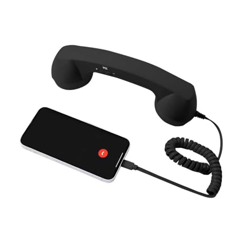 SAMIQU Retro Phone Handset for Cell Phone - Classic Design with Ergonomic Grip and Clear Sound, Cell