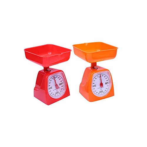 Utoolmart Mechanical Kitchen Scale - Diet Food Scale - With Pounds & Kilogram Measurements - Measuring Range 5000G Accuracy 5G Orange 1Pcs #TOP2
