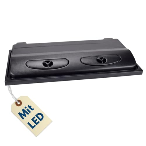 Aquarium Abdeckung LED Licht Aquarium Deckel 80x35 cm Terrarium Abdeckung Schwarz 80 Mit Beleuchtung Aquariumbeleuchtung Aquariumlampe