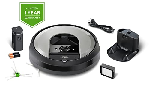 iRobot Dulkių siurblys - robotas Roomba i7+ su automatine dulkių išsiurbimo stotele. Pilkos spalvos