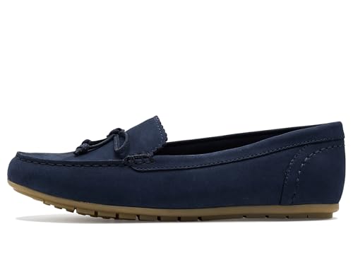 Clarks Clarks Women's Elliotte Sail Moc Loafer, Navy Nubuck, 8