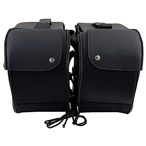 Milwaukee Leather PVC 2-Strap Throw-Over Easy Zip off and off Motorcycle Saddlebags - Large by Milwaukee Leather - Used condition - Image 8