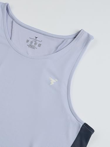 Image of TECHNOSPORT Men's Solid Slim Fit Scoop Neck Sports Innerwear Vest with TECHNOCOOL+ Quick Dry Anti Odour Anti Microbial 2 Way Stretch Soft & Smooth Activewear
