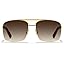 A: Glossy Gold Metal Frame & Brown Lens