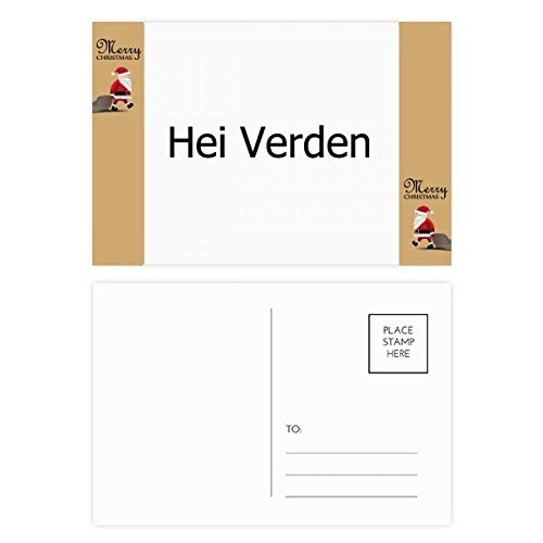 Cartes postales Père Noël norvégien Hello World au fini soigné pour des vœux d'exception
