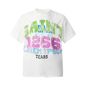 Men’s Hip Hop Graphic Print Cotton T-Shirt Fashion Special Design Crewneck Rapper Short Sleeve Tops…