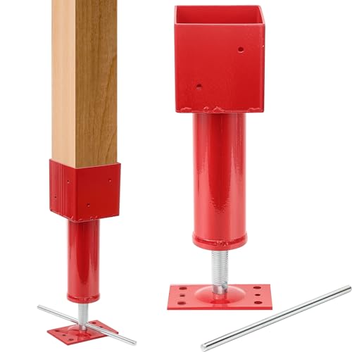 Cric à vis Lasnten pour nivellement de sol et poutres, poteaux réglables de 36,8-47 cm