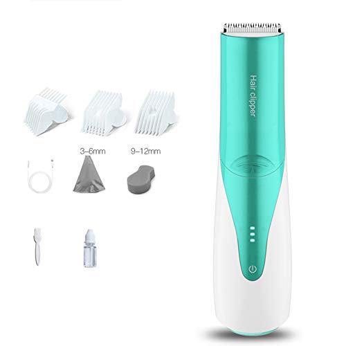 Bebé Aspirador automático Cabello Recortador de cabello Ultra silencioso Impermeable Bebé Niños pequeños Afeitado Hogar eléctrico,Green