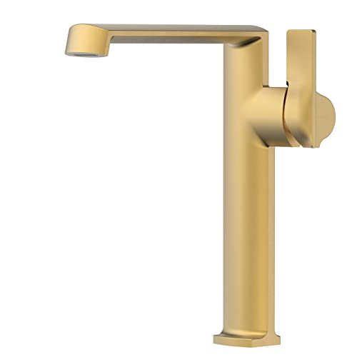 Mitigeur laiton eau en cascade avec commande unique précise pour grand lavabo