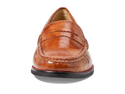 Image of Marc Joseph New York Womens East Village Cognac Stained Patent 6 M