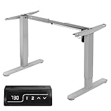 TRIUMPHKEY Cadre de Bureau Assis Debout Electrique Réglable 2 Étages en...