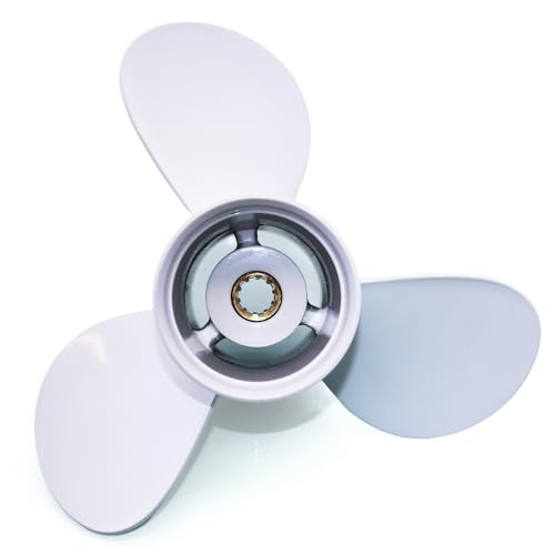 Image of CAPTAIN 9 7 /8X14-F OEM Grade Aluminum Boat Propeller fit Yamaha F25 /20HP /25hp /30hp Outboard Motos, 10 Spline Tooth, Rh