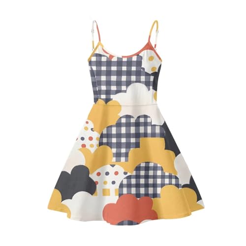Image of Spaghetti Strap Midi Satin Dresses Summer Sleeveless Sundree Women Girl Beach Party Swing Dress