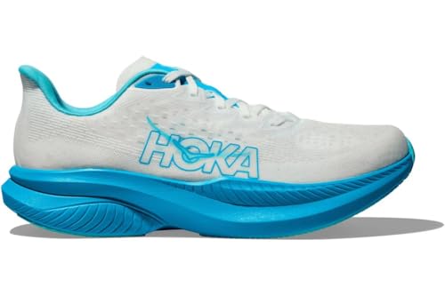 Hoka Men's Low-Top Sneakers, White Skyward Blue, 10