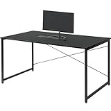 サンワダイレクト パソコンデスク 幅140×奥行80cm モニターアーム対応 机 PCデスク 組立簡単 ブラック 100-DESKF064BK