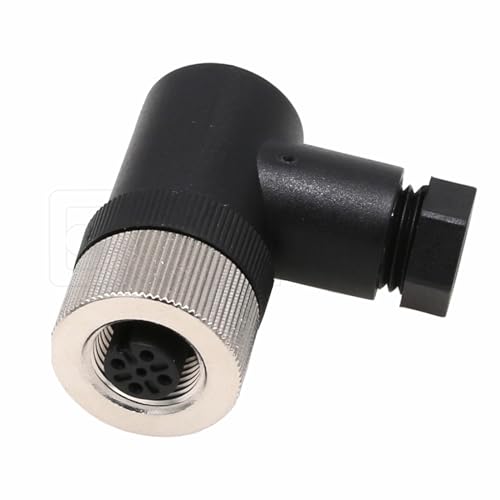 Eonvic M12 5 Pin Female A Code Circular Aviation Plug Industrial Sensor Connector Waterproof Right Angle 12mm Connector Plug Cable Adapter for NMEA 2000 Field Installable Garmin Networks