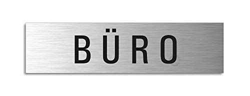 Blacked LaserTEC Leitschild Aus Acryl – 4x16 Cm, Selbstklebend, Silber Gebürstet, UV-beständig Für Innen & Außen