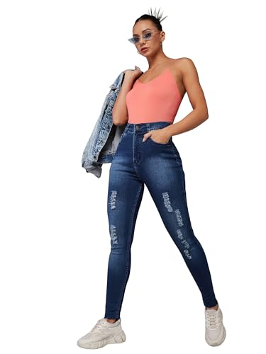 Image of Dolce Crudo Distressed High Rise Skinny Jeans for Women