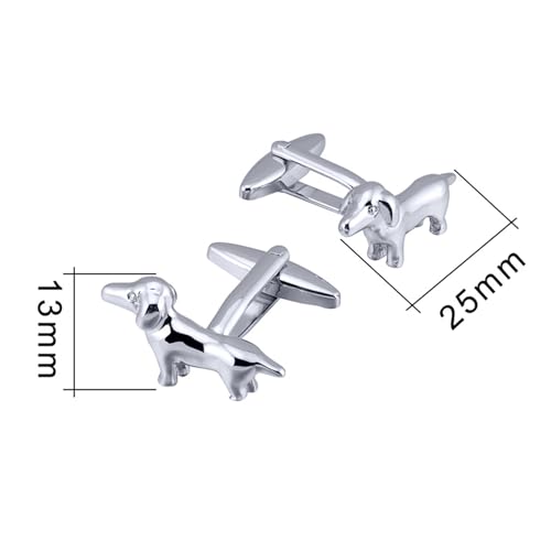 Gemelos estilo perro salchicha minimalistas para camisa miniatura 3