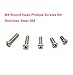 cSeao 140pcs M4 Pan Head Phillips Machine Screws Assortment Kit, 304 Stainless Steel, M4x 4mm/ 6mm/ 8mm/ 10mm/ 12mm/ 14mm/ 16mm