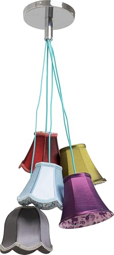 Kare Design Suspension Saloon Flowers 5er, Transparent, 110x45x45 Cm, Luminaire d’intérieur suspension accessoire déco, Suspension, Plafonnier, Statement, Acier,...