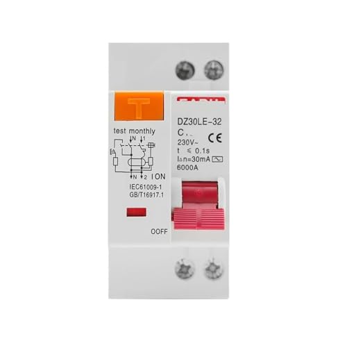 Disjoncteur DZ30L 1P+N 32A : Stopper les fuites de courant et surcharges