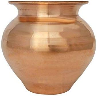 Big Christmas Gift Indian Copper Kalash, Kalash Lota, Puja Kalash, Plain Lota